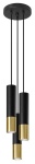 == WYSYŁKA 24H RABAT W SKLEPIE== SL.0955 Lampa wisząca LOOPEZ czarny złoty 3x GU10 SOLLUX