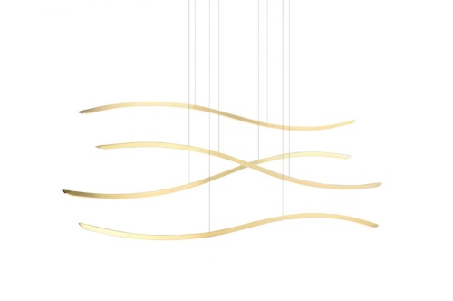 WAVES LED AZ4058 ZŁOTA LAMPA WISZĄCA NOWOCZESNA AZZARDO