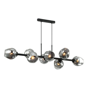 Borgo PND-30843-8 BK+SG LAMPA WISZĄCA CZARNA DYMIONE SZKŁO ITALUX