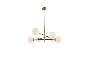 LAMPA WISZĄCA OVIEDO 6 6XG9 Czarny / Złoty  AZ4421 AZZARDO negocuj cene 