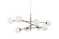 OVIEDO 8 AZ4423 NOWOCZESNA LAMPA WISZĄCA KULE SZKLANE AZZARDO NOWOŚĆ CZARNA ZŁOTA