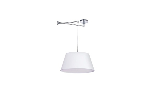 Azzardo Natalia S AZ1924+AZ2592 LAMPA ABAŻUR WYSIĘGNIK BIAŁA AZZARDO
