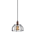 6335 Lampa wisząca Workshop 6335 Nowodvorski Lighting czarna wisząca lampa z miedzianą oprawką LOFT