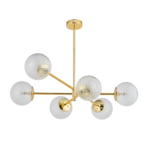 ==  RABAT W SKLEPIE==  4606  CADIX GOLD LAMPA SUFITOWA 6 PŁ  TK LIGHTING
