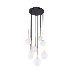 == RABAT W SKLEPIE==  10934 Lampa wisząca KARO VIII LAMPA NOWOCZESNA KULE SZKLANA NOWOŚĆ NOWODVORSKI