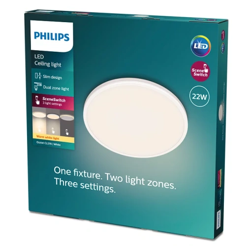 8719514431980 Ozziet CL570 SS RD 22W 2700K 40cm PLAFON SUFITOWY PHILIPS  SLIM