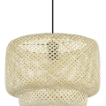 43868 HETTONLE oprawa wisząca stal czarny / drewno naturalny H: 1100 mm | Ø 420 mm EGLO