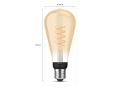 8719514343061 Philips HueW 7.2W Fil ST72 E27 EUR PHILIPS HUE