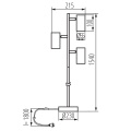 35787 Lampa podłgowa EVALO FL 3xGU10 W-SR KANLUX