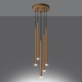 SL.1174 Lampa wisząca PASTELO 5P złota  SOLLUX