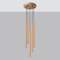 SL.1174 Lampa wisząca PASTELO 5P złota  SOLLUX