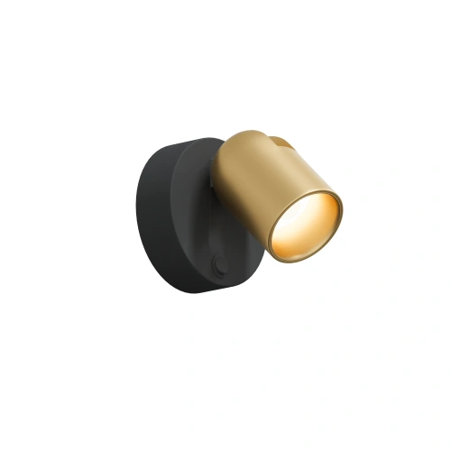 YASKR WL0108-BS SLIDE KINKIET CZARNY/MOSIĄDZ IP20 LED 8W 3000K