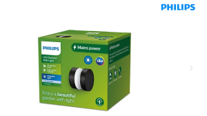 8720169266650  Kinkiet OGRODOWY Laven 6 W 4000 K, Czarny PHILIPS 