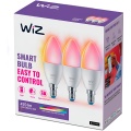 8720169075672 Świeczka 40 W C37 E14 x3 RGB WIZ PHILIPS