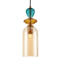 Busco PND-30263-1C-BRO-AMB SZKLANA LAMA WISZĄCA NOWOCZESNA ITALUX