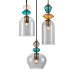 Busco PND-30263-3A-BRO-SG  SZKLANA LAMA WISZĄCA NOWOCZESNA ITALUX 