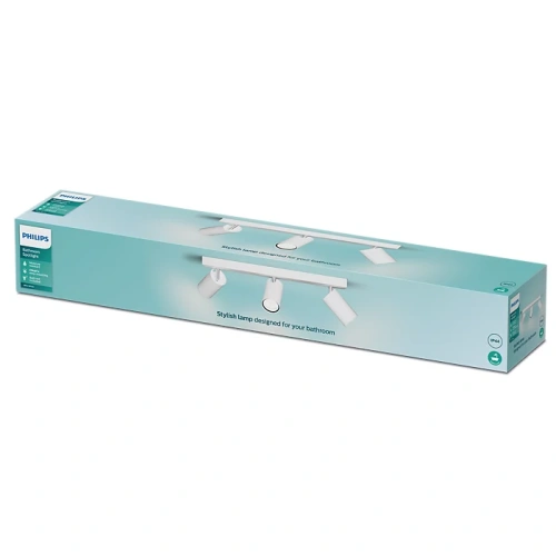 8720169299115 Sufitowy/ścienny reflektor punktowy Idris 3 x  IP44 LAMPA DO ŁAZIENKI PHILIPS