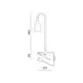 Lampka PLANTY CLIP czarna KOBI