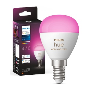 8719514491229 Inteligentna żarówka E14 kulka RGB PHILIPS HUE 