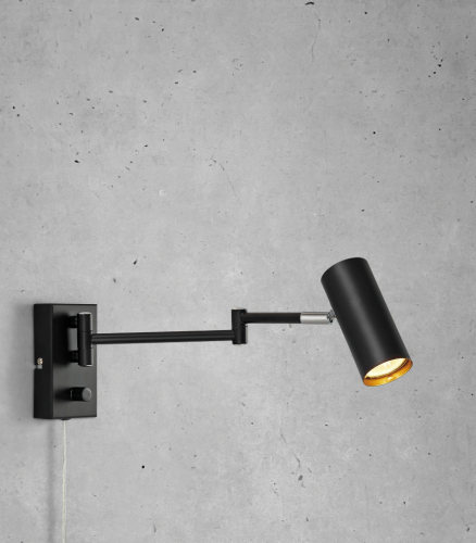 107539 TORINO Kinkiet 1L Czarny MARKSLOJD