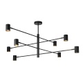 LP-731/8P BK Lampa wisząca Snow 8 czarna 8xGU10 LIGHT PRESTIGE