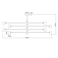 LP-731/8P BK Lampa wisząca Snow 8 czarna 8xGU10 LIGHT PRESTIGE