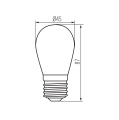 26039 Żarówka Led kulka do girland ST45 LED 0,9W E27-BL W barwa niebieska 8Lm KANLUX