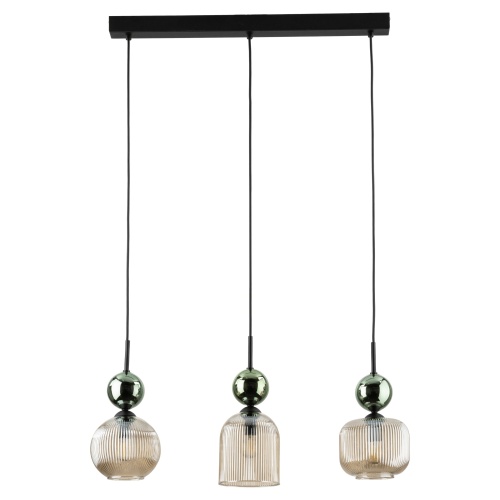 11147 SOPHIA GREEN COGNAC LAMPA WISZĄCA 3XE14 TK LIGHTING