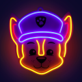 Wiszący neon LED na plexi Psi Patrol - Chase OW-130346