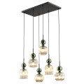 11150 SOPHIA GREEN COGNAC LAMPA WISZĄCA 6XE14 TK LIGHTING