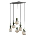 11150 SOPHIA GREEN COGNAC LAMPA WISZĄCA 6XE14 TK LIGHTING