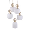 11593 SOPHIA COGNAC WHITE LAMPA WISZACA 5XE14 TK LIGHTING