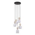 11593 SOPHIA COGNAC WHITE LAMPA WISZACA 5XE14 TK LIGHTING