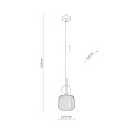11589 SOPHIA COGNAC WHITE LAMPA WISZACA 1XE14 TK LIGHTING