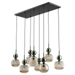 11151 Lampa wisząca SOPHIA GREEN 8x  szklanych kloszy E14 TK LIGHTING 