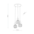 11592 SOPHIA COGNACWHITE LAMPA WISZACA 3XE14 TK LIGHTING