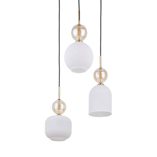 11592 SOPHIA COGNACWHITE LAMPA WISZACA 3XE14 TK LIGHTING