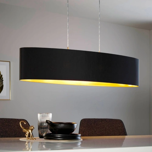 31616 Maserlo 31616 lampa wisząca Eglo czarno złota abażur