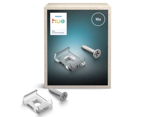 8721103044037 Zestaw 10 uchwytów montażowych do taśmy LED Hue Flux PHILIPS