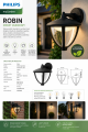Kinkiet ogrodowy elewacyjny PHILIPS Robin 15471/30/16 LED