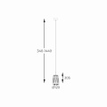 P0590-01A-V7AC  Lampa wisząca zwis złoty TAZZA z przezroczystym szklanym kloszem na E14  Zuma Line