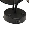 10203 MAJA BLACK KINKIET 2 E27+ G9 + USB TK LIGHTING