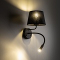 10203 MAJA BLACK KINKIET 2 E27+ G9 + USB TK LIGHTING