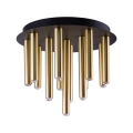 9054 LAMPA SUFITOWA NOWOCZESNA plafon STALACTITE BRASS XIII CZARNY/MOSIĄDZ ŚR. 34CM