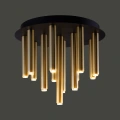 9054 LAMPA SUFITOWA NOWOCZESNA plafon STALACTITE BRASS XIII CZARNY/MOSIĄDZ ŚR. 34CM
