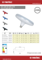 DEKORACYJNA PE022656 E27 22W ŻARÓWKA LED 23CM WW 2700K 230V NEXTEC