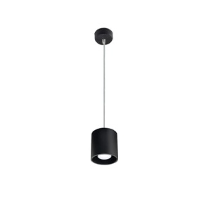 Lampa wisząca Orbis 1 SL.0051 Sollux  czarna metalowa