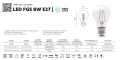 Żarówka LED E27 FGS 8W barwa CIEPŁOBIAŁA 360 Line KOBI